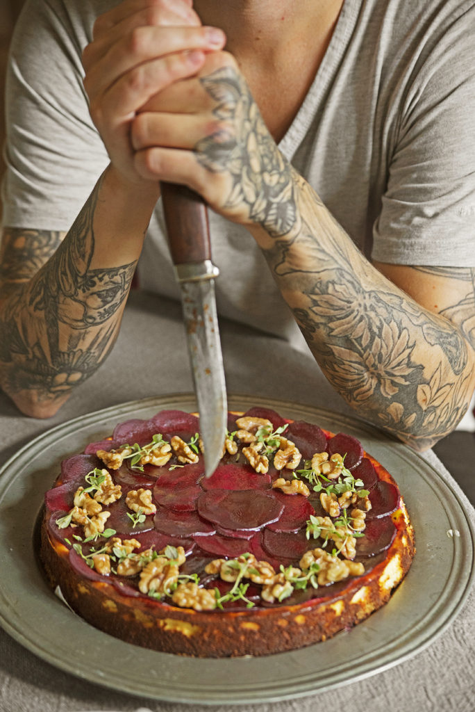 Rödbetscheesecake, recept, dessert, kokbok, Anette Rosvall