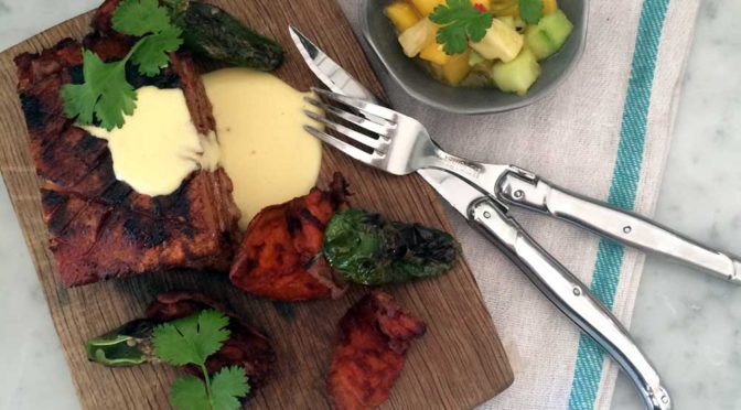 middag, grilla, recept, Jerkmarinerad, majskräm